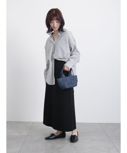 Samansa Mos2 blue(サマンサモスモスブルー)の「ストライプビッグシャツ(シャツ/ブラウス・レディース・グレー/ピンク/ブルー・フリ-)」の5枚目の写真