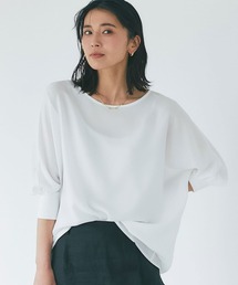 リブ付きジョーゼットドルマンブラウス