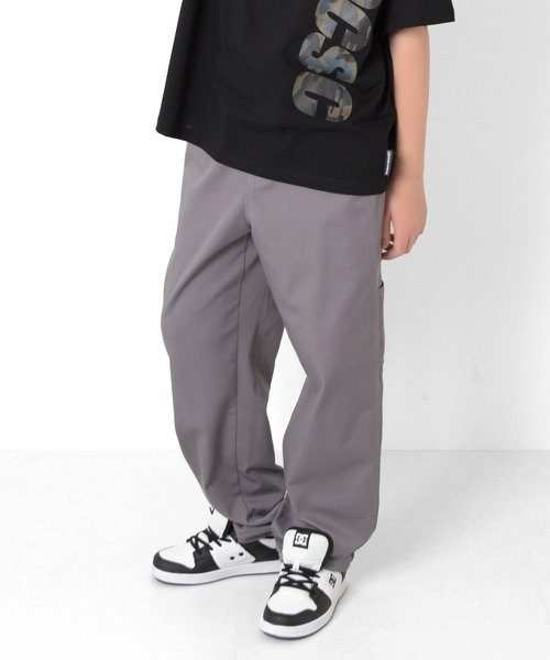 GLAZOS（グラソス）の「【大人向けサイズあり】【ラクパン】[ワイドテーパード]TCカラーツイル・ペインターパンツ（その他パンツ・キッズ・カーキ/ブラック/グレー/ブルー/ベージュ・170cm/160cm/140cm/130cm/150cm）」の3枚目の写真