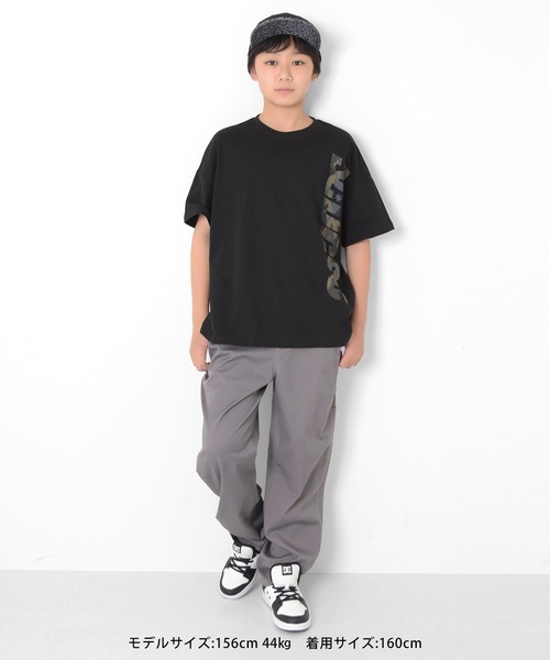 GLAZOS（グラソス）の「【大人向けサイズあり】【ラクパン】[ワイドテーパード]TCカラーツイル・ペインターパンツ（その他パンツ・キッズ・カーキ/ブラック/グレー/ブルー/ベージュ・170cm/160cm/140cm/130cm/150cm）」の10枚目の写真