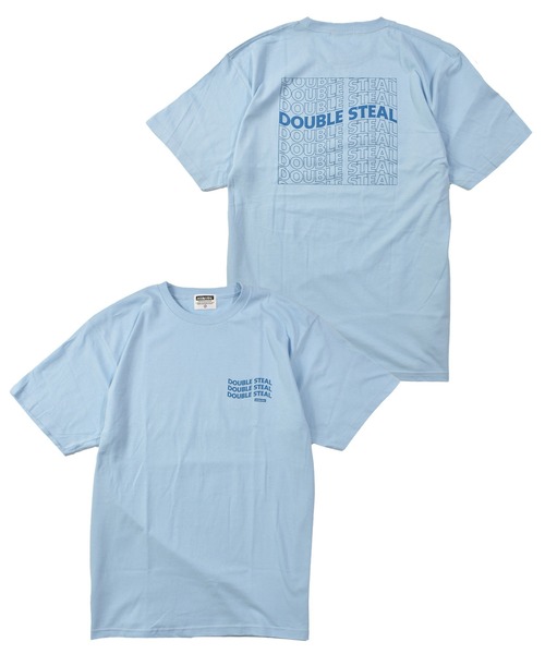 DOUBLE STEAL(ダブルスティール)の「ウェーブロゴ Tシャツ(Tシャツ/カットソー・メンズ・ホワイト/ブラック/ライトブルー・MEDIUM/LARGE/X-LARGE/XX-LARGE)」の3枚目の写真