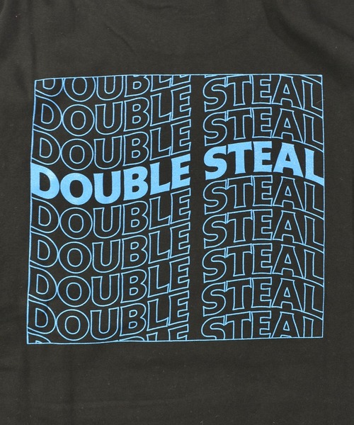 DOUBLE STEAL(ダブルスティール)の「ウェーブロゴ Tシャツ(Tシャツ/カットソー・メンズ・ホワイト/ブラック/ライトブルー・MEDIUM/LARGE/X-LARGE/XX-LARGE)」の5枚目の写真