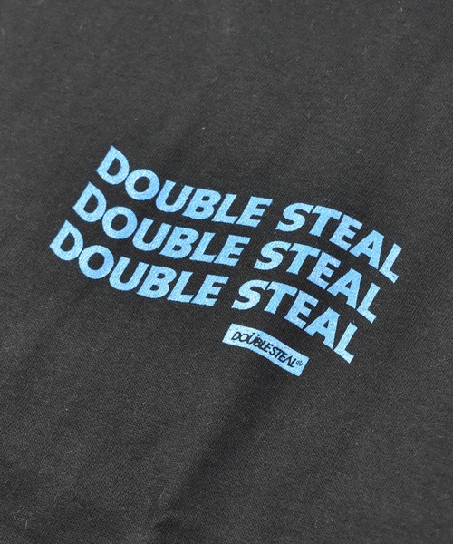 DOUBLE STEAL(ダブルスティール)の「ウェーブロゴ Tシャツ(Tシャツ/カットソー・メンズ・ホワイト/ブラック/ライトブルー・MEDIUM/LARGE/X-LARGE/XX-LARGE)」の6枚目の写真