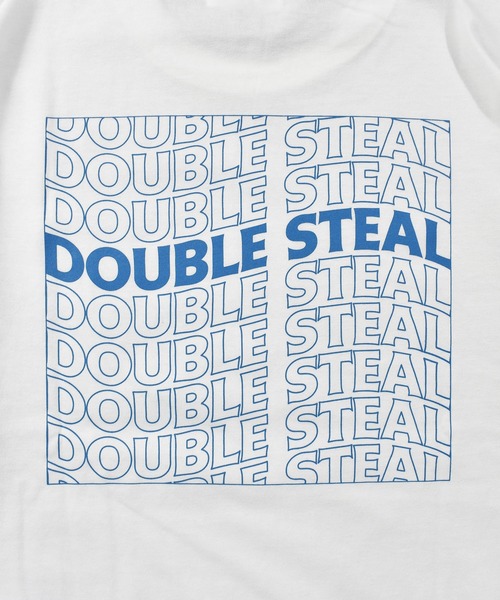 DOUBLE STEAL(ダブルスティール)の「ウェーブロゴ Tシャツ(Tシャツ/カットソー・メンズ・ホワイト/ブラック/ライトブルー・MEDIUM/LARGE/X-LARGE/XX-LARGE)」の13枚目の写真
