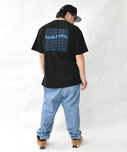 DOUBLE STEAL(ダブルスティール)の「ウェーブロゴ Tシャツ(Tシャツ/カットソー・メンズ・ホワイト/ブラック/ライトブルー・MEDIUM/LARGE/X-LARGE/XX-LARGE)」の18枚目の写真
