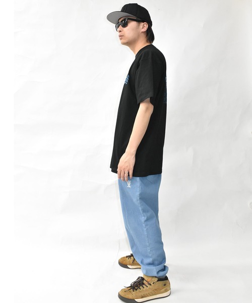 DOUBLE STEAL(ダブルスティール)の「ウェーブロゴ Tシャツ(Tシャツ/カットソー・メンズ・ホワイト/ブラック/ライトブルー・MEDIUM/LARGE/X-LARGE/XX-LARGE)」の19枚目の写真