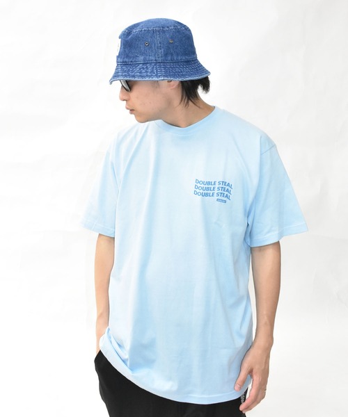 DOUBLE STEAL(ダブルスティール)の「ウェーブロゴ Tシャツ(Tシャツ/カットソー・メンズ・ホワイト/ブラック/ライトブルー・MEDIUM/LARGE/X-LARGE/XX-LARGE)」の21枚目の写真