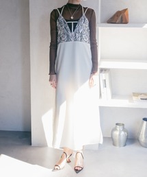 sahara | T-Strap Jacquard Cami Dress(ワンピース)