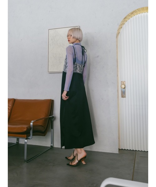sahara（サハラ）の「T-Strap Jacquard Cami Dress（ワンピース