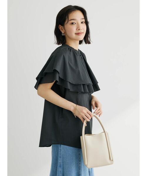 KBF（ケイビーエフ）の「KBF フリルブラウス（シャツ/ブラウス・レディース・チャコールグレー/アイボリー・FREE）」の15枚目の写真