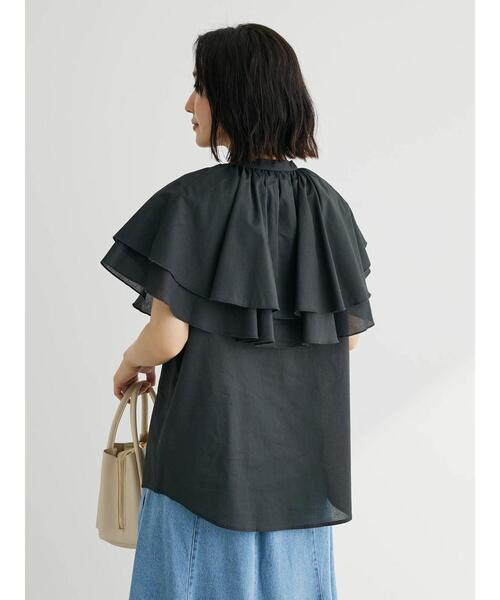 KBF（ケイビーエフ）の「KBF フリルブラウス（シャツ/ブラウス・レディース・チャコールグレー/アイボリー・FREE）」の16枚目の写真