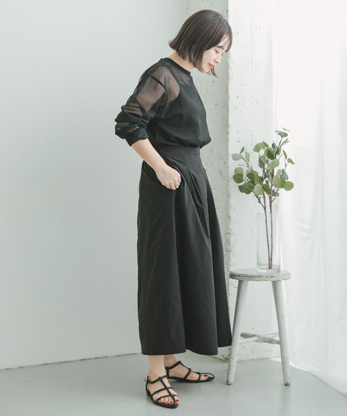 ITEMS URBANRESEARCH(アイテムズ アーバンリサーチ)の「『UR TECH POLIsh POLI』タックスカート(スカート・レディース・レッド系その他/ブラック/ベージュ・FREE)」の14枚目の写真