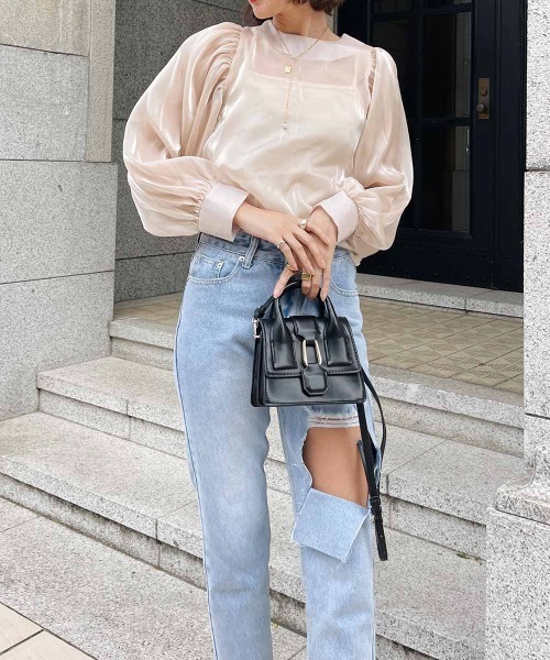 シアーパフショルダーシャツ（シャツ/ブラウス）｜esutoreja（エストレジャ） 6,300円