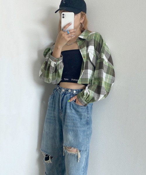 non-hedge（ノンヘッジ）の「ボタンダメージワイドパンツ（デニムパンツ・レディース・グレー/ブルー・M）」の7枚目の写真
