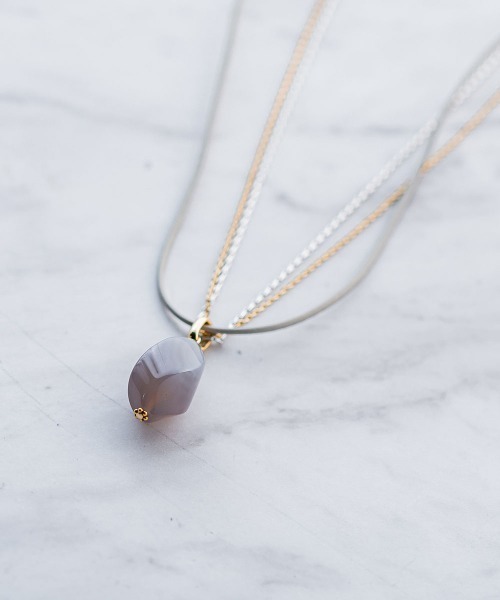 天然石モチーフネックレス