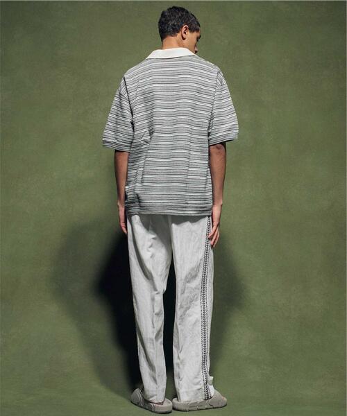 MONKEY TIME（モンキータイム）の「＜monkey time＞ CL CHINO SIDE EMBROIDERY EASY PANTS/パンツ（チノパンツ・メンズ・ブラック/オフホワイト・S/M/L）」の6枚目の写真
