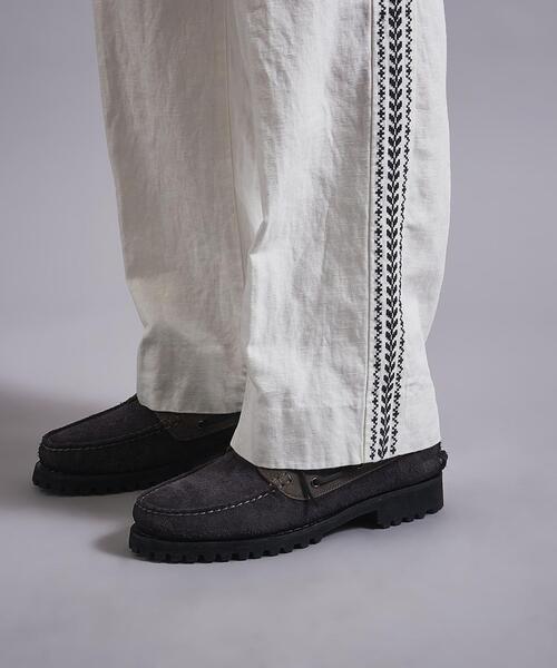 MONKEY TIME（モンキータイム）の「＜monkey time＞ CL CHINO SIDE EMBROIDERY EASY PANTS/パンツ（チノパンツ・メンズ・ブラック/オフホワイト・S/M/L）」の13枚目の写真