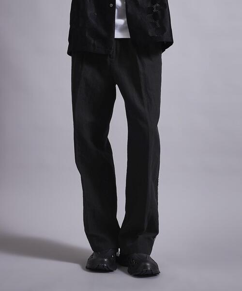 MONKEY TIME（モンキータイム）の「＜monkey time＞ CL CHINO SIDE EMBROIDERY EASY PANTS/パンツ（チノパンツ・メンズ・ブラック/オフホワイト・S/M/L）」の21枚目の写真