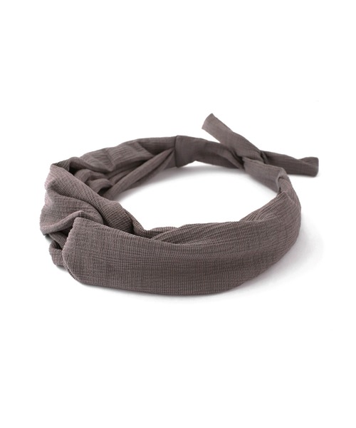 ANEMONE（アネモネ）の「ナチュラルカラーバックワイヤーターバン（ヘアバンド・レディース・ブラック/ブルー/グレー/アイボリー・FREE）」の4枚目の写真