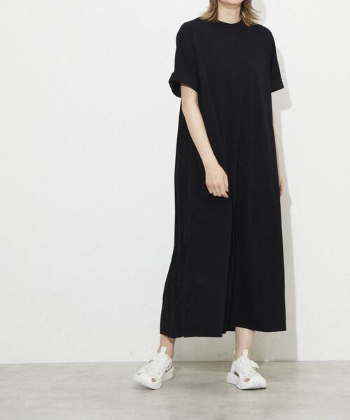CONVERSE TOKYO(コンバーストウキョウ)の「BACK PLEATS DOCKING DRESS(ワンピース・レディース・グリーン/ブルー/ブラック・FREE)」の13枚目の写真
