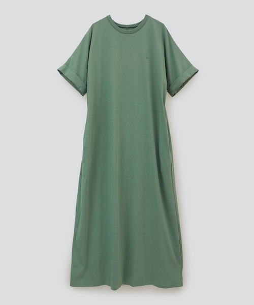 CONVERSE TOKYO(コンバーストウキョウ)の「BACK PLEATS DOCKING DRESS(ワンピース・レディース・グリーン/ブルー/ブラック・FREE)」の15枚目の写真