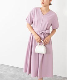NOLLEY’S | ウォッシャブルリネンライク5分袖ワンピース(ワンピース)