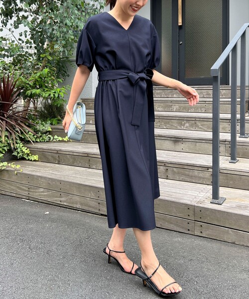 NOLLEY’S（ノーリーズ）の「ウォッシャブルリネンライク5分袖ワンピース（ワンピース・レディース・ベージュ/ピンク/ネイビー・38/36）」の17枚目の写真