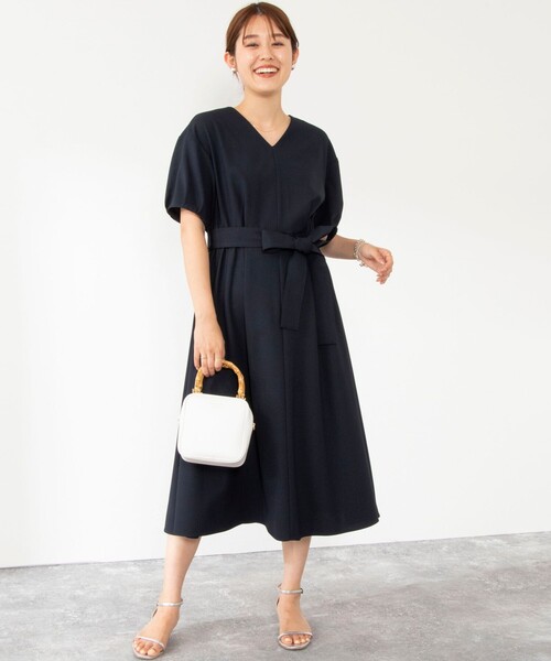 NOLLEY’S（ノーリーズ）の「ウォッシャブルリネンライク5分袖ワンピース（ワンピース・レディース・ベージュ/ピンク/ネイビー・38/36）」の13枚目の写真