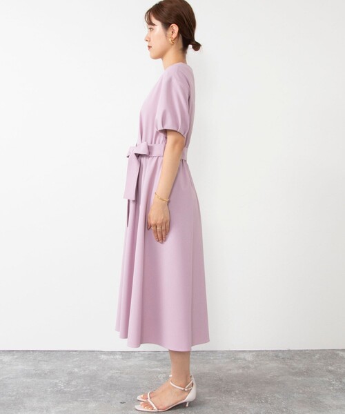 NOLLEY’S（ノーリーズ）の「ウォッシャブルリネンライク5分袖ワンピース（ワンピース・レディース・ベージュ/ピンク/ネイビー・38/36）」の19枚目の写真