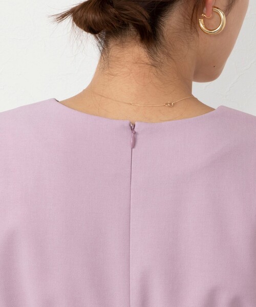 NOLLEY’S（ノーリーズ）の「ウォッシャブルリネンライク5分袖ワンピース（ワンピース・レディース・ベージュ/ピンク/ネイビー・38/36）」の20枚目の写真