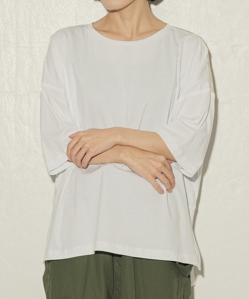 ottilie(オティーリエ)の「toricot toricot シアーヨークビックTシャツ ★(Tシャツ/カットソー・レディース・ブラック/オフホワイト/グリーン/ベージュ・FREE)」の1枚目の写真