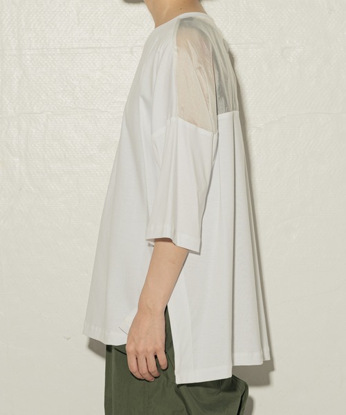 ottilie(オティーリエ)の「toricot toricot シアーヨークビックTシャツ ★(Tシャツ/カットソー・レディース・ブラック/オフホワイト/グリーン/ベージュ・FREE)」の15枚目の写真