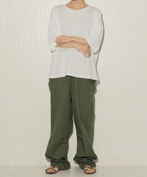 ottilie(オティーリエ)の「toricot toricot シアーヨークビックTシャツ ★(Tシャツ/カットソー・レディース・ブラック/オフホワイト/グリーン/ベージュ・FREE)」の5枚目の写真