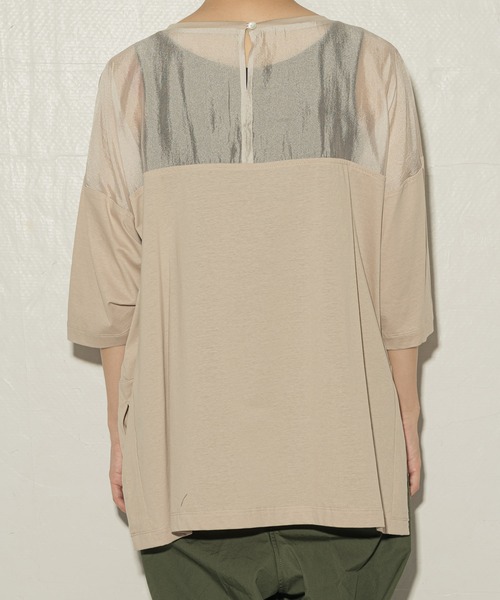 ottilie(オティーリエ)の「toricot toricot シアーヨークビックTシャツ ★(Tシャツ/カットソー・レディース・ブラック/オフホワイト/グリーン/ベージュ・FREE)」の22枚目の写真