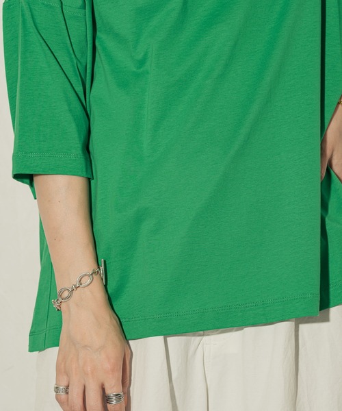 ottilie(オティーリエ)の「toricot toricot シアーヨークビックTシャツ ★(Tシャツ/カットソー・レディース・ブラック/オフホワイト/グリーン/ベージュ・FREE)」の9枚目の写真
