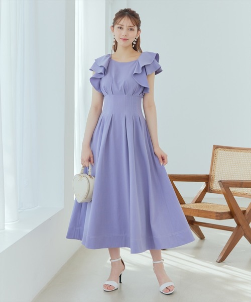 WILLSELECTION（ウィルセレクション）の「ウエストタックフリルワンピース（ワンピース・レディース・ブラック系その他5/ラベンダー/ブルー・MEDIUM）」の21枚目の写真