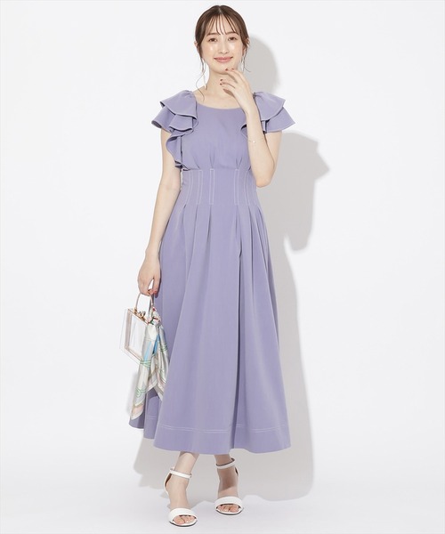 WILLSELECTION（ウィルセレクション）の「ウエストタックフリルワンピース（ワンピース・レディース・ブラック系その他5/ラベンダー/ブルー・MEDIUM）」の19枚目の写真