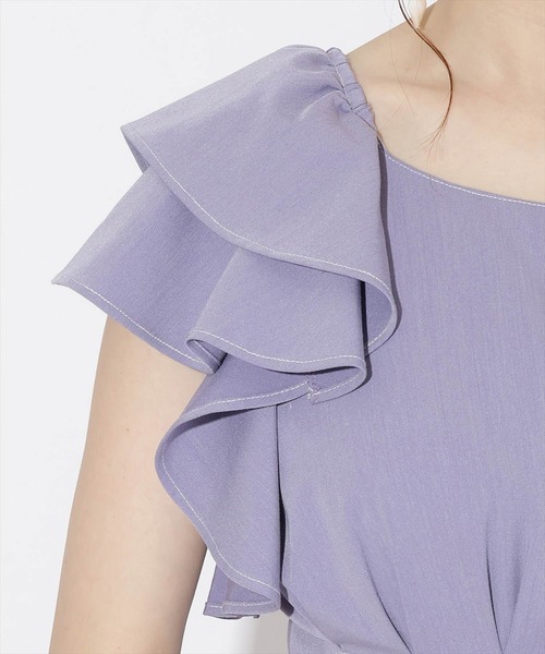 WILLSELECTION（ウィルセレクション）の「ウエストタックフリルワンピース（ワンピース・レディース・ブラック系その他5/ラベンダー/ブルー・MEDIUM）」の16枚目の写真