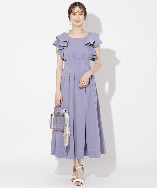 WILLSELECTION（ウィルセレクション）の「ウエストタックフリルワンピース（ワンピース・レディース・ブラック系その他5/ラベンダー/ブルー・MEDIUM）」の13枚目の写真