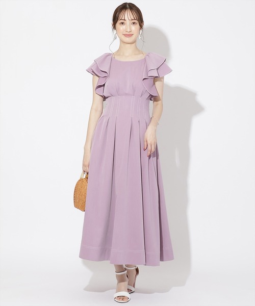 WILLSELECTION（ウィルセレクション）の「ウエストタックフリルワンピース（ワンピース・レディース・ブラック系その他5/ラベンダー/ブルー・MEDIUM）」の12枚目の写真