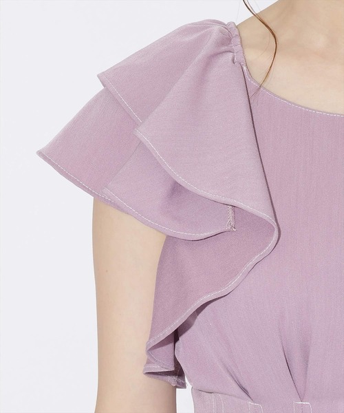 WILLSELECTION（ウィルセレクション）の「ウエストタックフリルワンピース（ワンピース・レディース・ブラック系その他5/ラベンダー/ブルー・MEDIUM）」の9枚目の写真