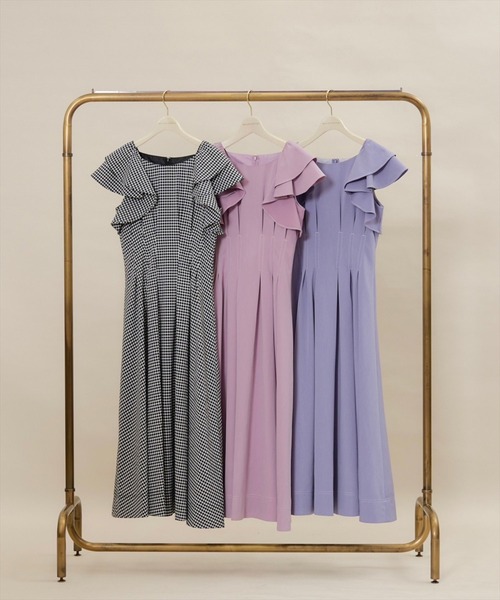 WILLSELECTION（ウィルセレクション）の「ウエストタックフリルワンピース（ワンピース・レディース・ブラック系その他5/ラベンダー/ブルー・MEDIUM）」の5枚目の写真