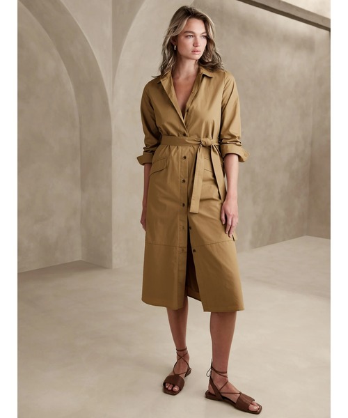 バナナリパブリック ファクトリー シャツワンピース　ベージュ セール】BANANA REPUBLIC FACTORY STORE 日本限定