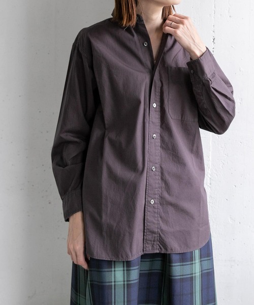 FORK&SPOON（フォークアンドスプーン）の「FORK&SPOON　ガーメントダイR/Cシャツ（シャツ/ブラウス・レディース・チャコールグレー/ベージュ・1）」の22枚目の写真