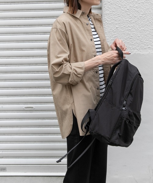 FORK&SPOON（フォークアンドスプーン）の「FORK&SPOON　ガーメントダイR/Cシャツ（シャツ/ブラウス・レディース・チャコールグレー/ベージュ・1）」の3枚目の写真