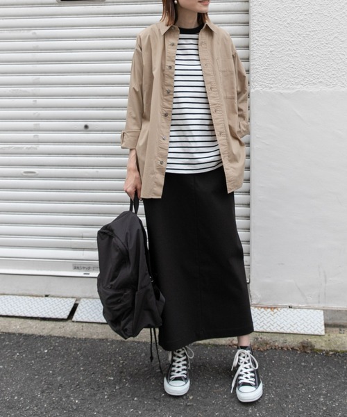 FORK&SPOON（フォークアンドスプーン）の「FORK&SPOON　ガーメントダイR/Cシャツ（シャツ/ブラウス・レディース・チャコールグレー/ベージュ・1）」の11枚目の写真