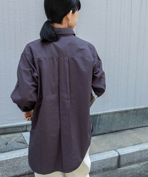 FORK&SPOON（フォークアンドスプーン）の「FORK&SPOON　ガーメントダイR/Cシャツ（シャツ/ブラウス・レディース・チャコールグレー/ベージュ・1）」の13枚目の写真