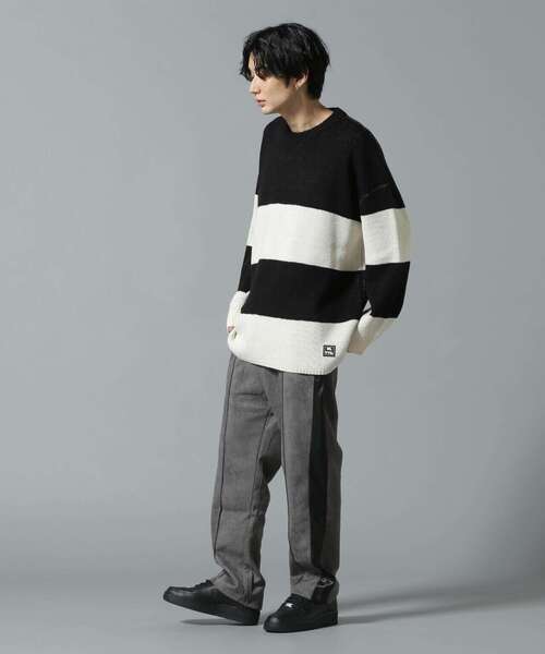 WHITELAND(ホワイトランド)の「【WEB&DEPOT限定】WHITELAND/ホワイトランド/BORDER CREWNECK KNIT(ニット/セーター・メンズ・ブルー/ブラック/グリーン・MEDIUM/LARGE)」の8枚目の写真