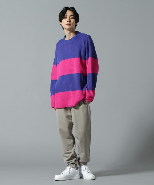 WHITELAND(ホワイトランド)の「【WEB&DEPOT限定】WHITELAND/ホワイトランド/BORDER CREWNECK KNIT(ニット/セーター・メンズ・ブルー/ブラック/グリーン・MEDIUM/LARGE)」の16枚目の写真