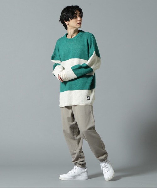 WHITELAND(ホワイトランド)の「【WEB&DEPOT限定】WHITELAND/ホワイトランド/BORDER CREWNECK KNIT(ニット/セーター・メンズ・ブルー/ブラック/グリーン・MEDIUM/LARGE)」の5枚目の写真